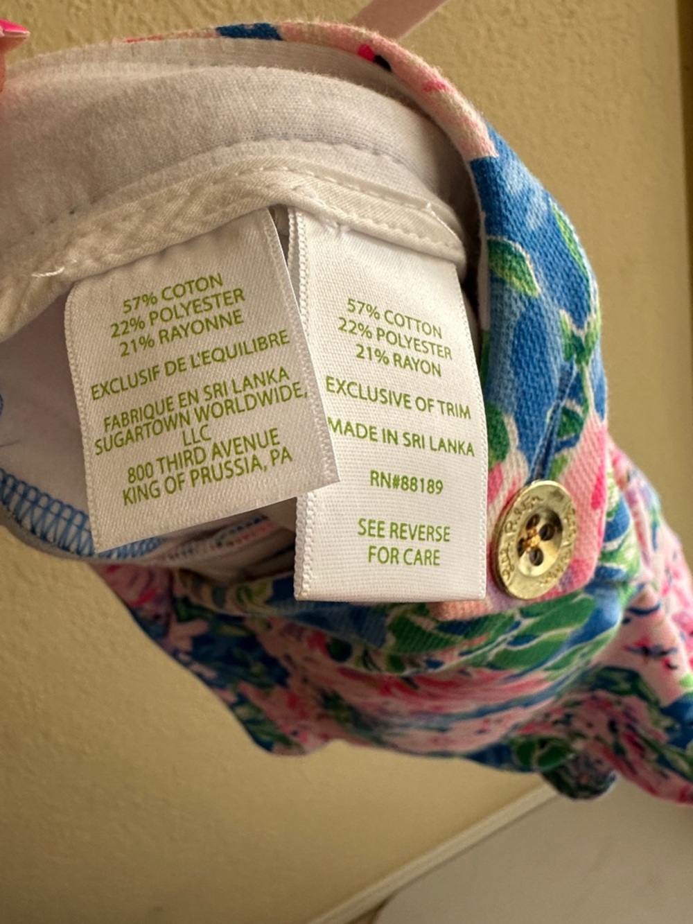Lilly Pulitzer Pink & Blue Floral Scallop-Hem Shorts - Picture 8 of 9